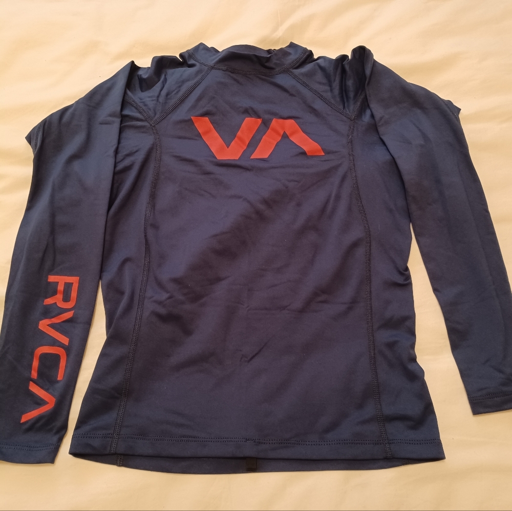 RVCA Rashguard Rash Guard Navy Medium
